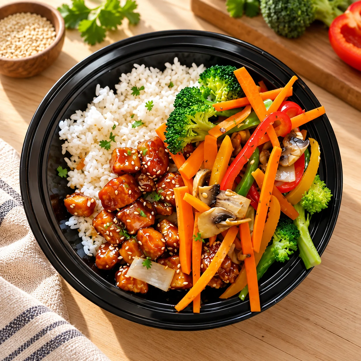 Variedad de bowls vegetarianos preparados por Nutry-Tasty
