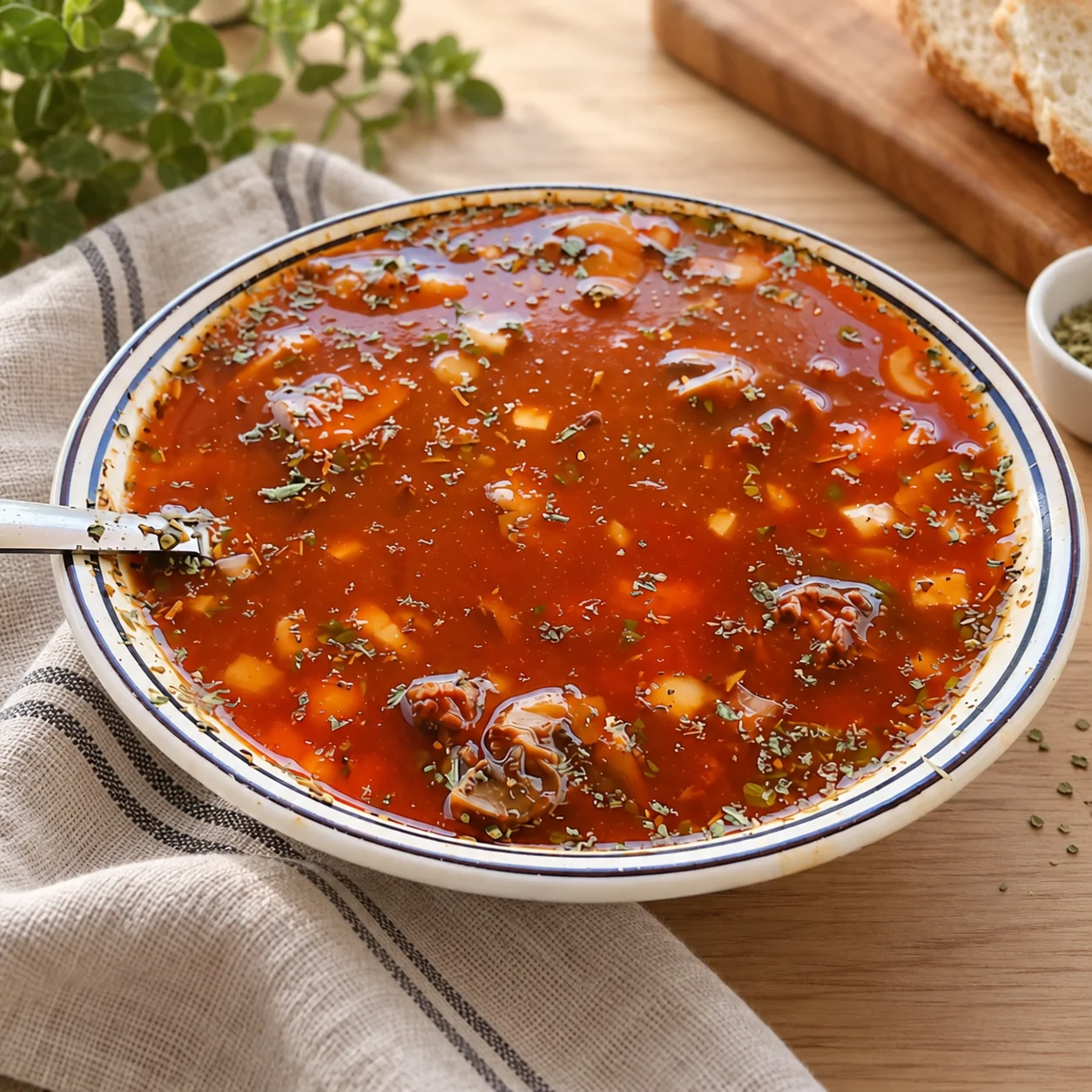 Plato de pozole vegano Nutry-Tasty