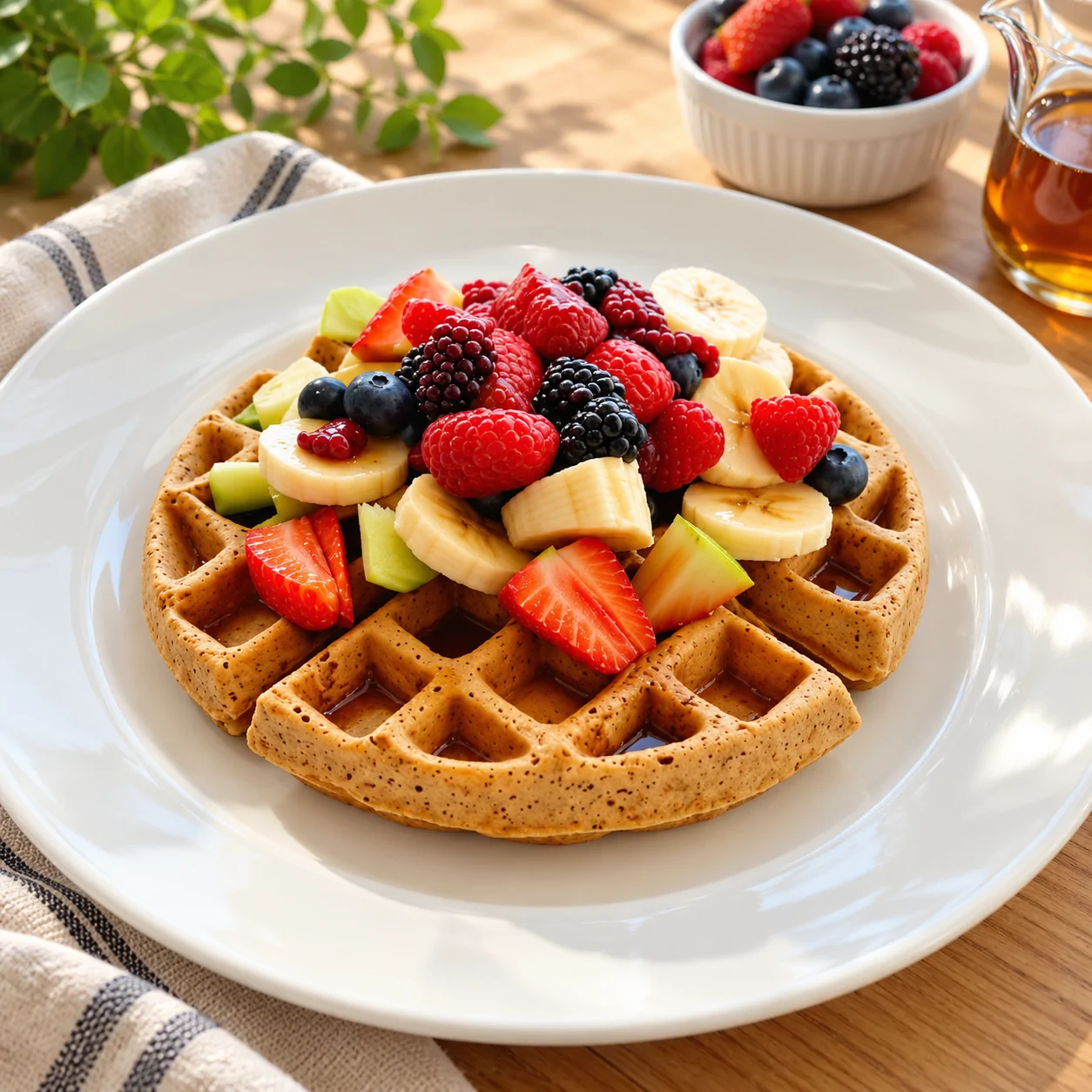 Waffles Nutry-Tasty servidos en plato